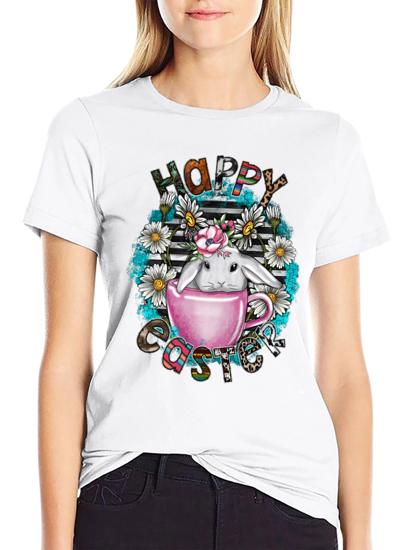 Happy Easter Bunny T-Shirt - Cute Holiday Tee