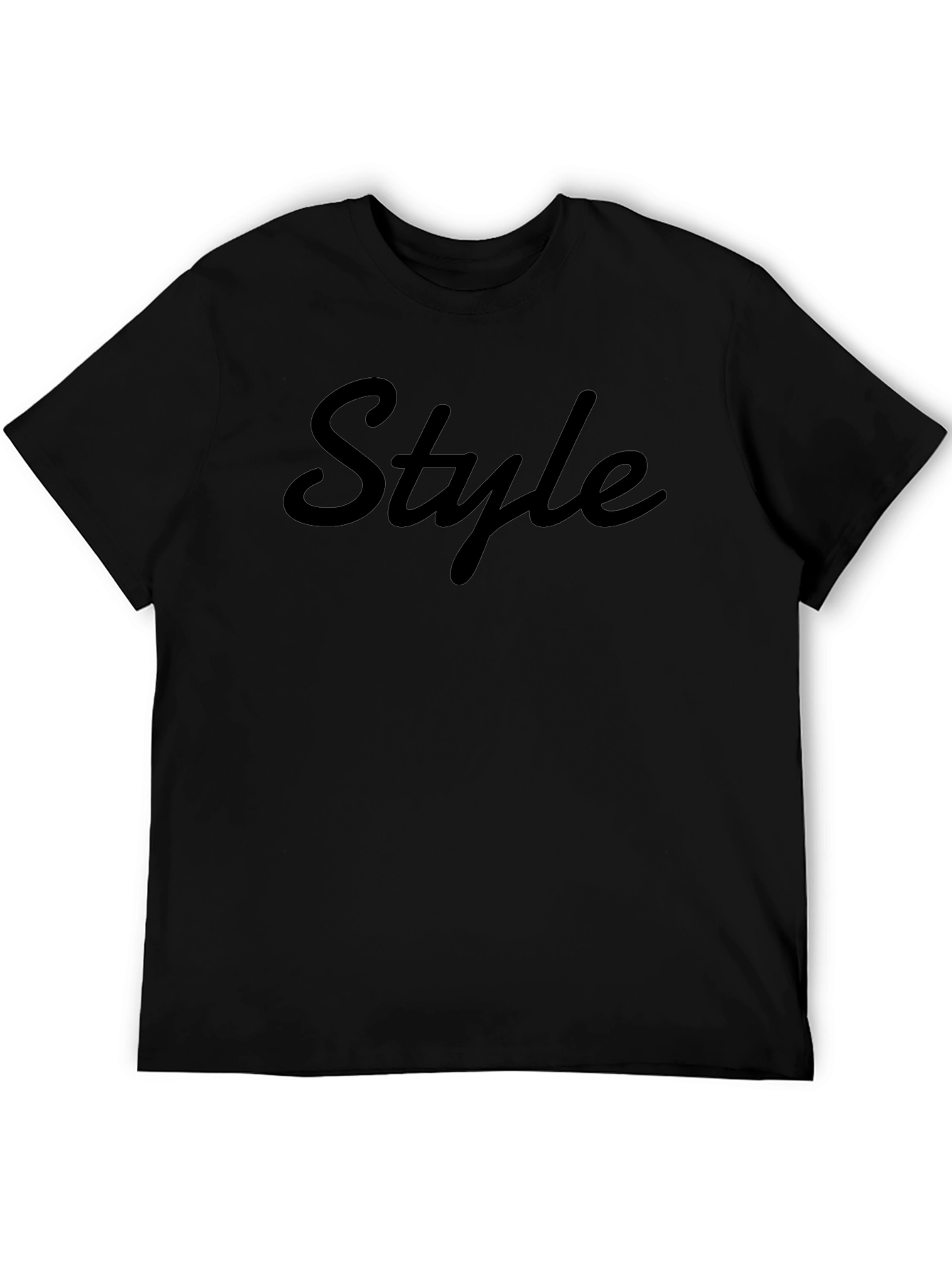 Mens Black Style Graphic Tee