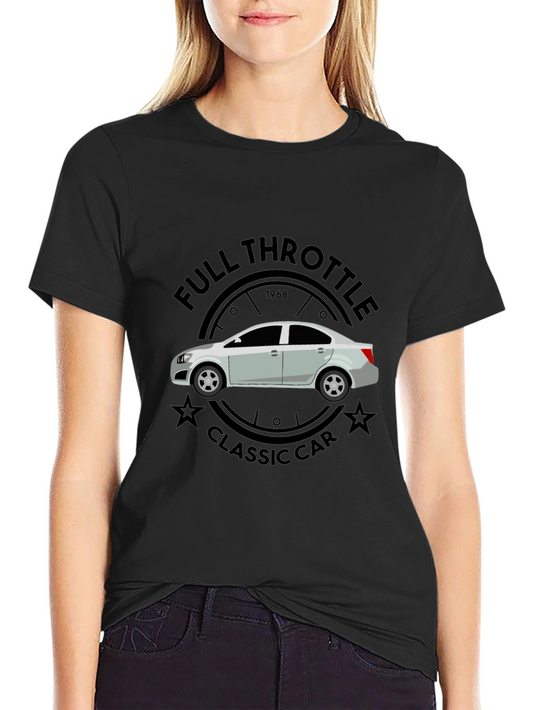 Full Throttle Classic Car Graphic T-Shirt