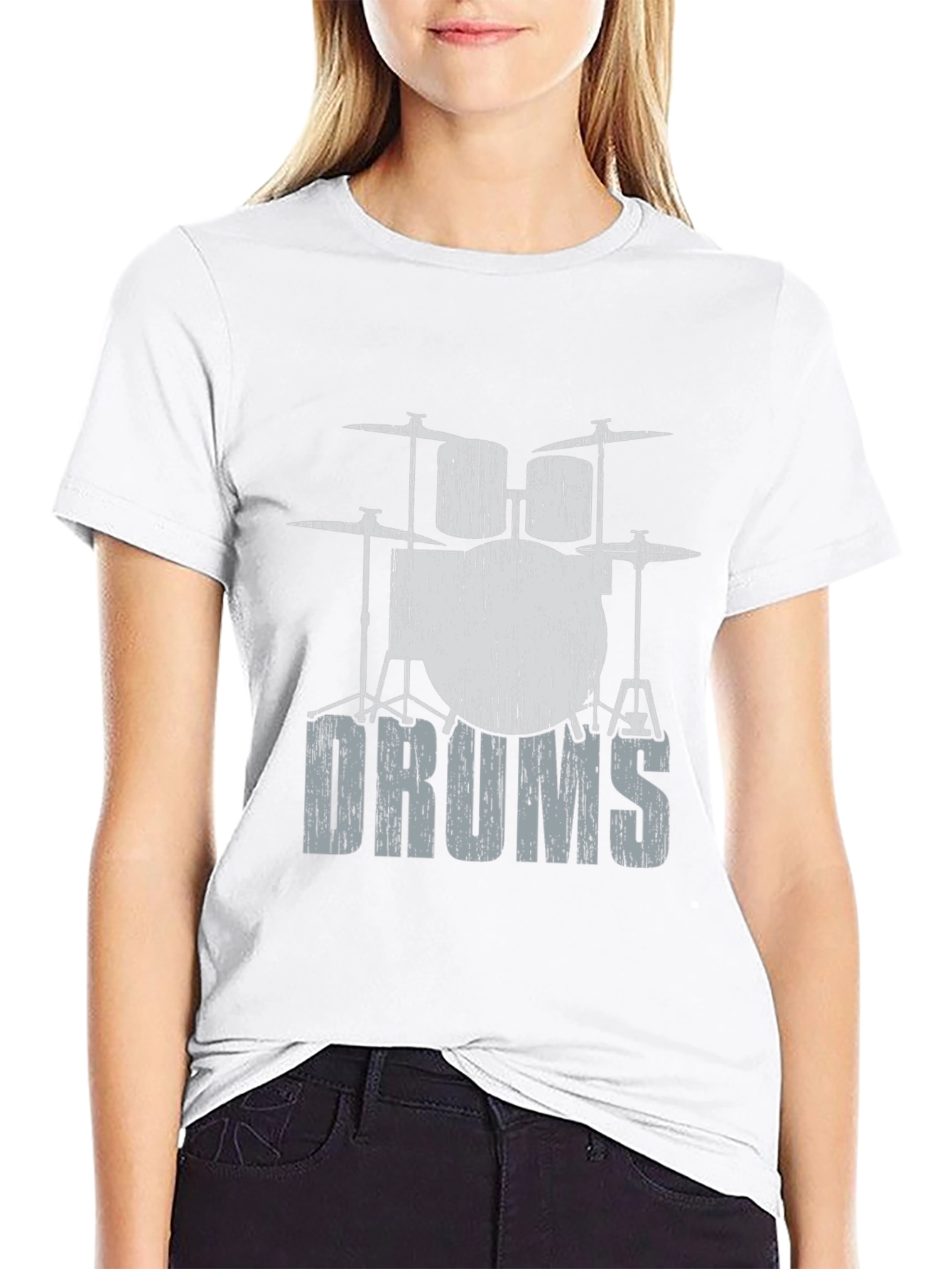 Distressed Drums Graphic T-Shirt