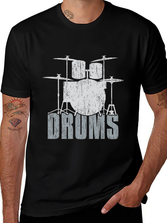 Distressed Drums Graphic T-Shirt