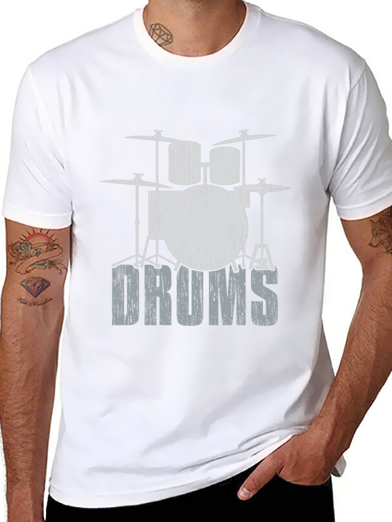 Distressed Drums Graphic T-Shirt