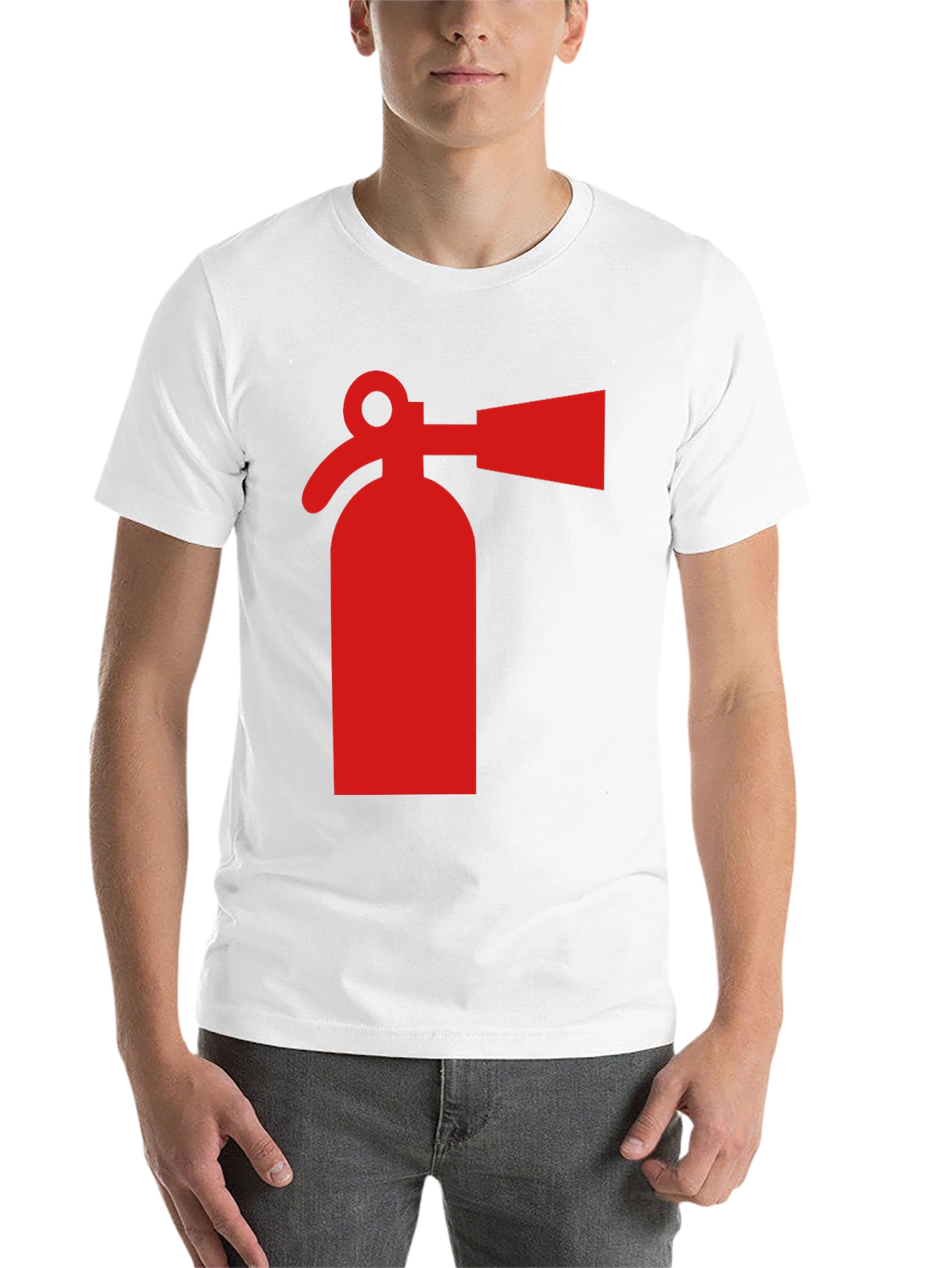 Fire Extinguisher Graphic Tee - Bold Statement Shirt
