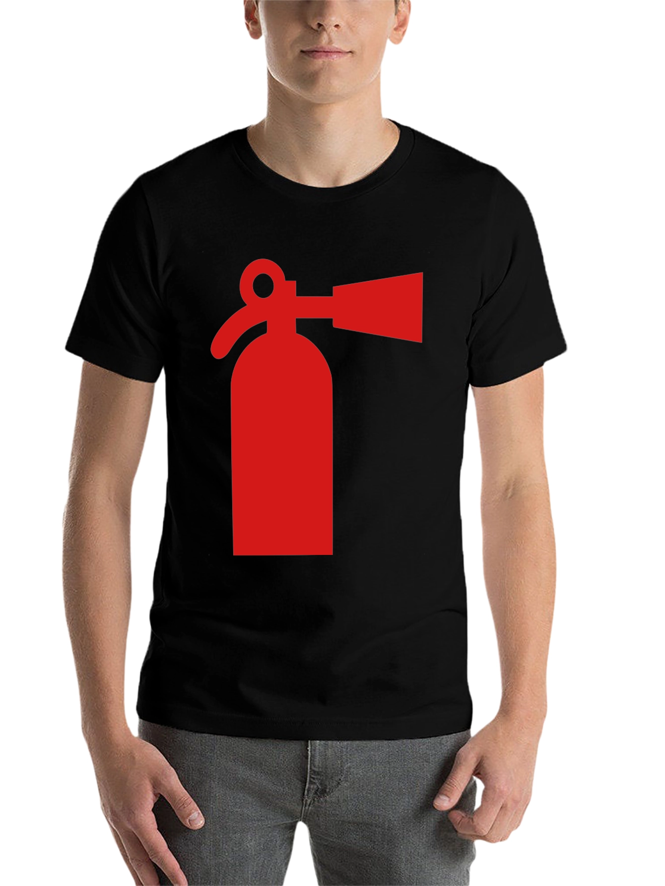 Fire Extinguisher Graphic Tee - Bold Statement Shirt