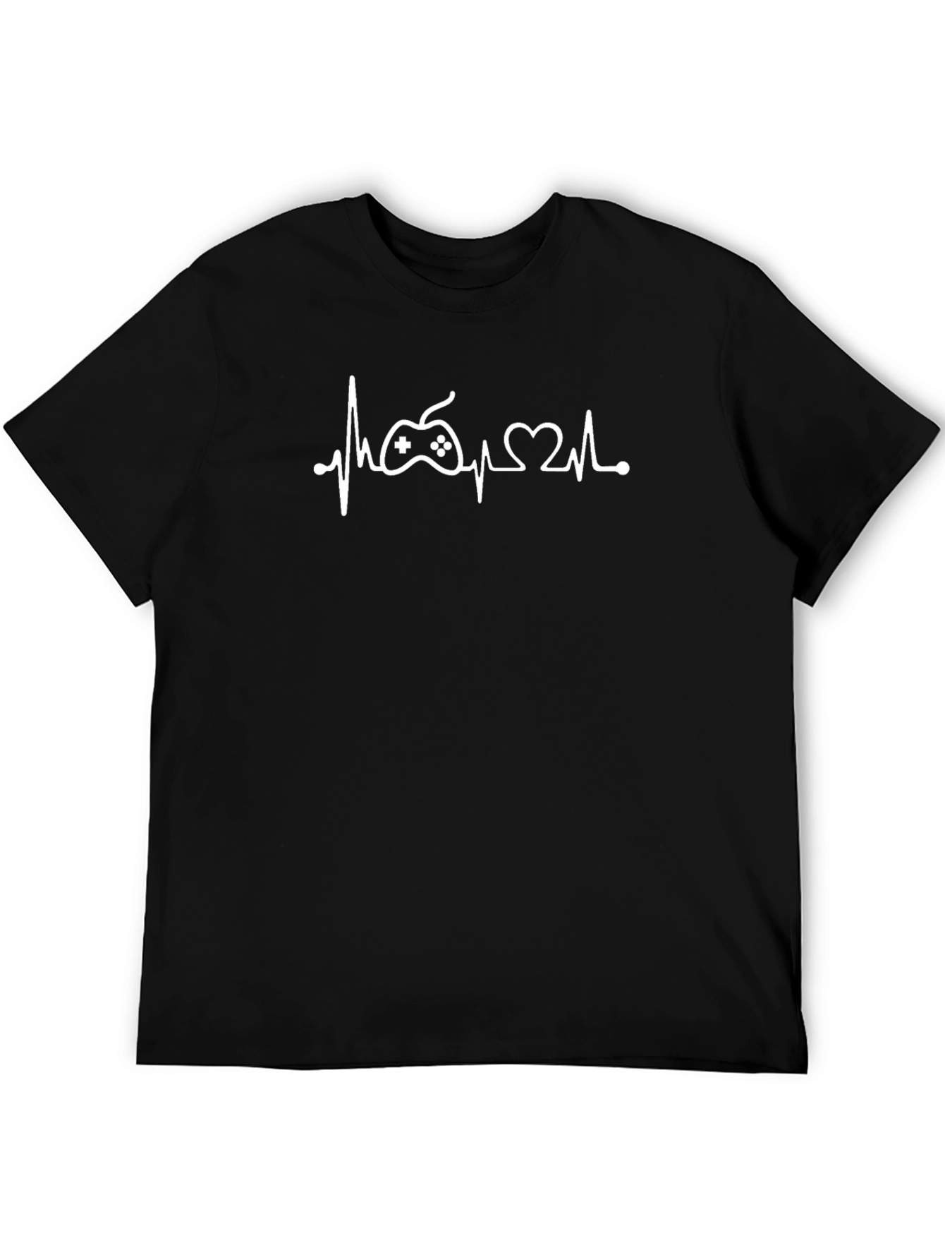 Gamer Heartbeat T-Shirt - Black Cotton Tee