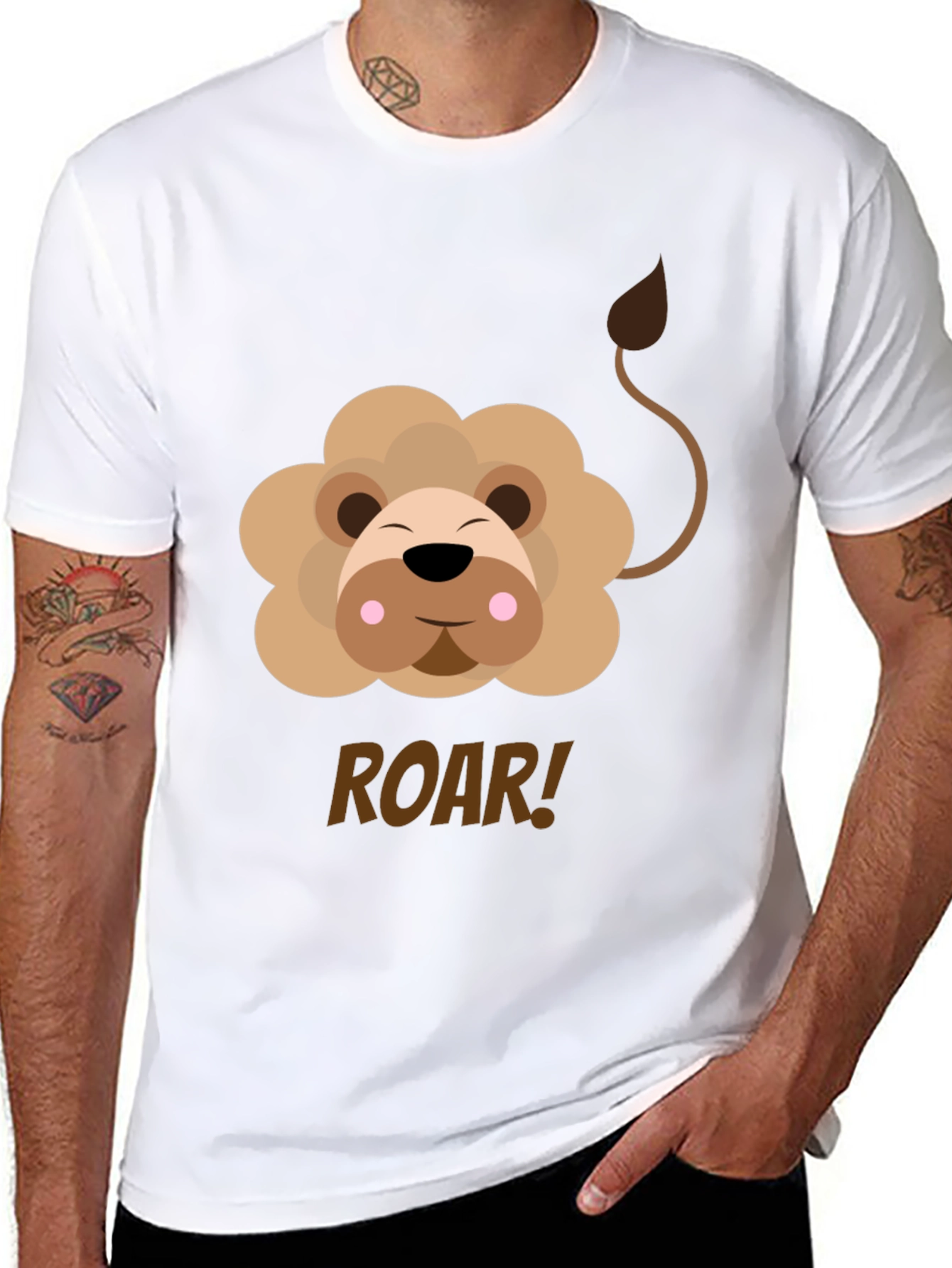 Cute Lion Graphic Tee - ROAR!
