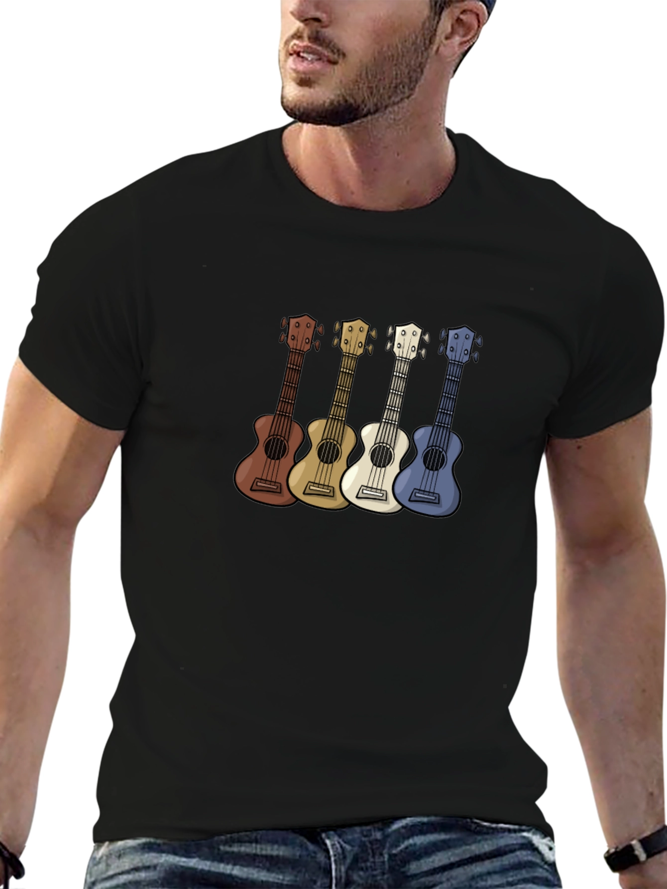Ukulele T-Shirt - Retro Band Tee