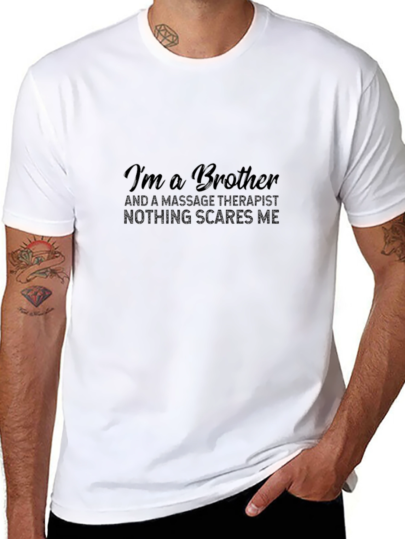 Brother Massage Therapist T-Shirt: Fearless Design