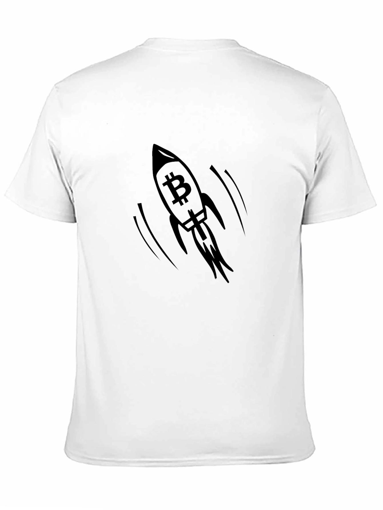 Bitcoin Rocket Graphic Tee - Crypto HODL Fashion