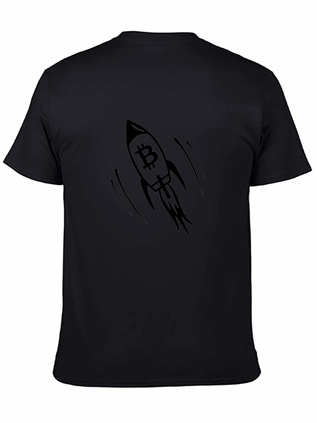 Bitcoin Rocket Graphic Tee - Crypto HODL Fashion