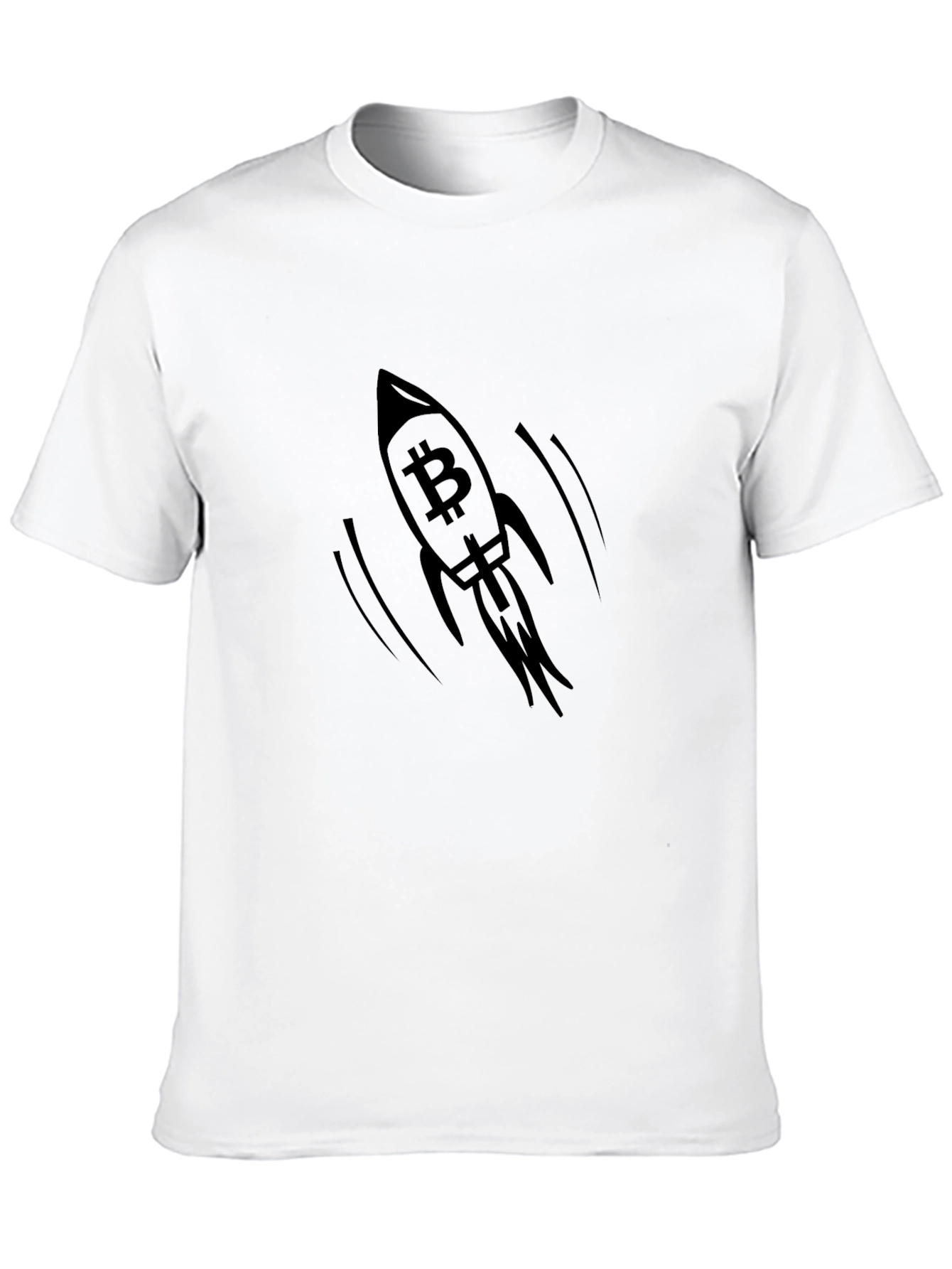 Bitcoin Rocket Graphic Tee - Crypto HODL Fashion