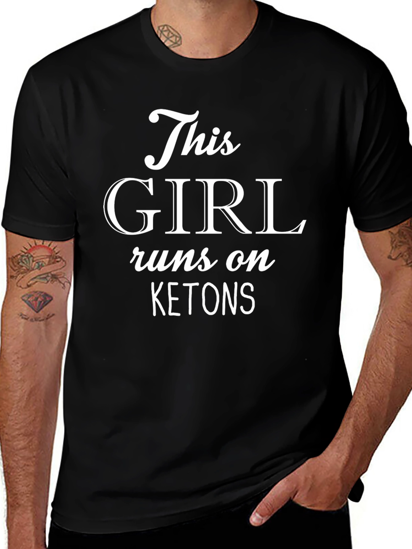 This Girl Runs on Ketones Black T-Shirt