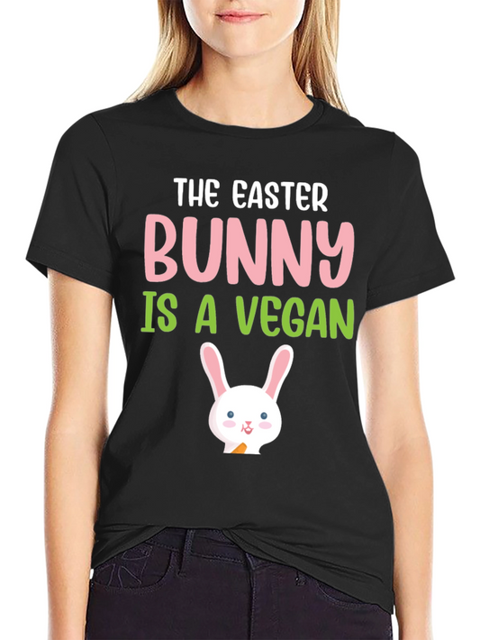 Easter Bunny Vegan T-Shirt - Cute Holiday Tee