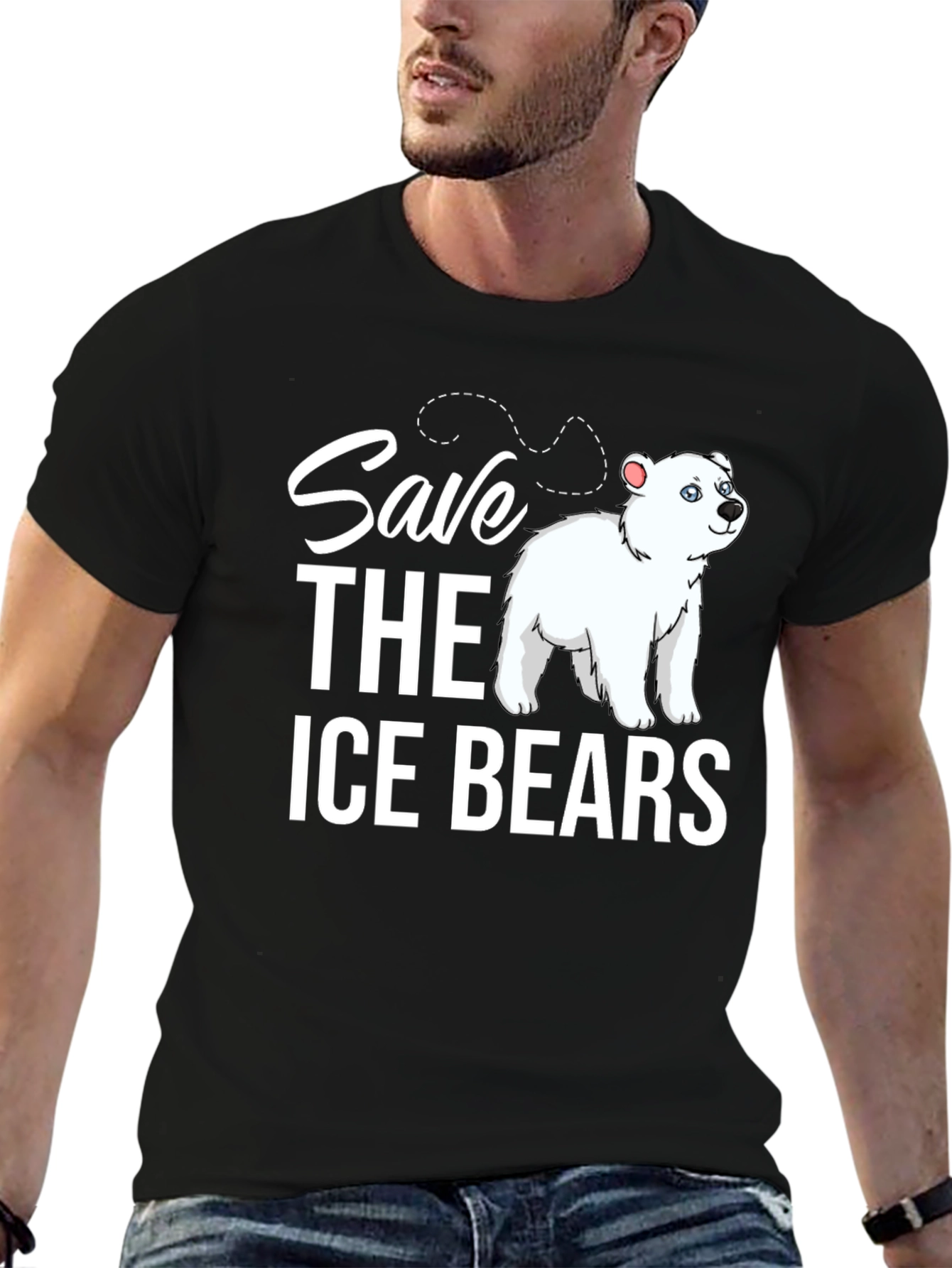 Save the Ice Bears Graphic Tee - Black