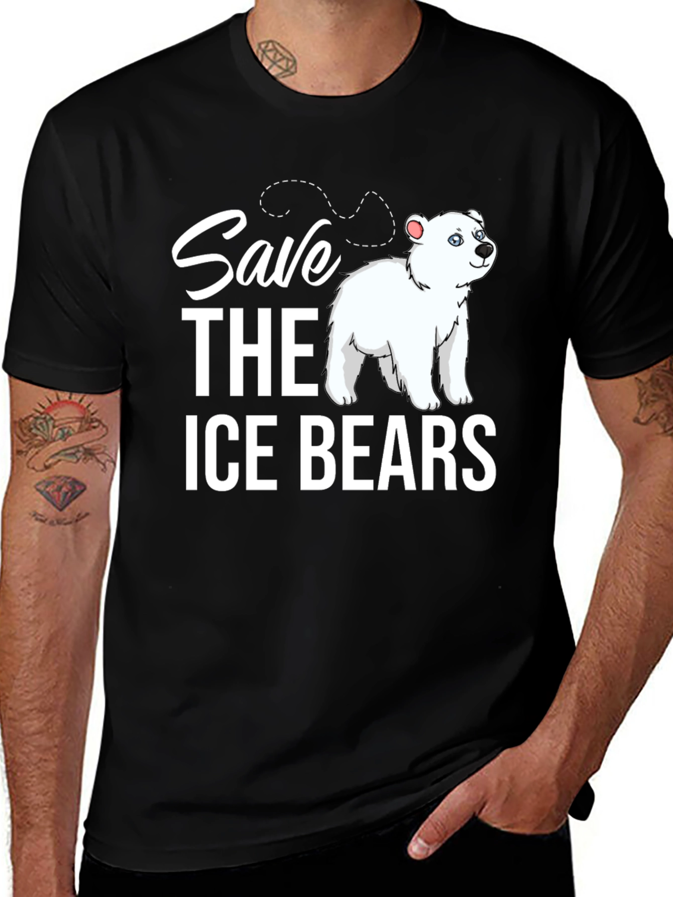 Save the Ice Bears Graphic Tee - Black