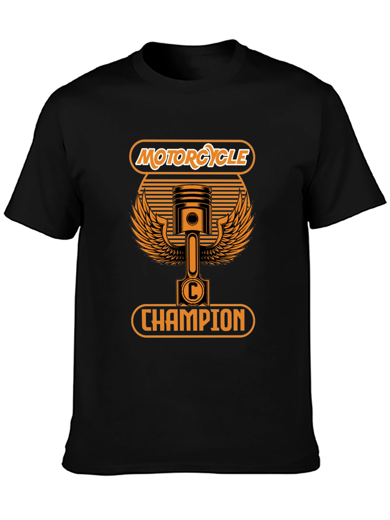 Motorcycle Champion Graphic T-Shirt - Black