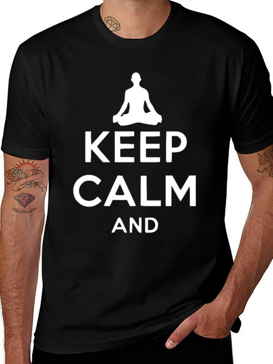 Keep Calm and Meditate Black T-Shirt