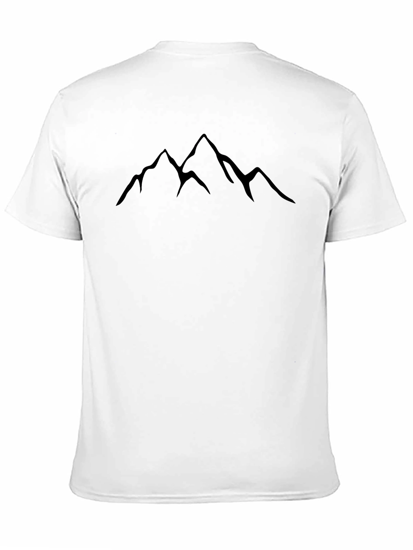 Mountain Peak Graphic Tee - Black Cotton Comfort