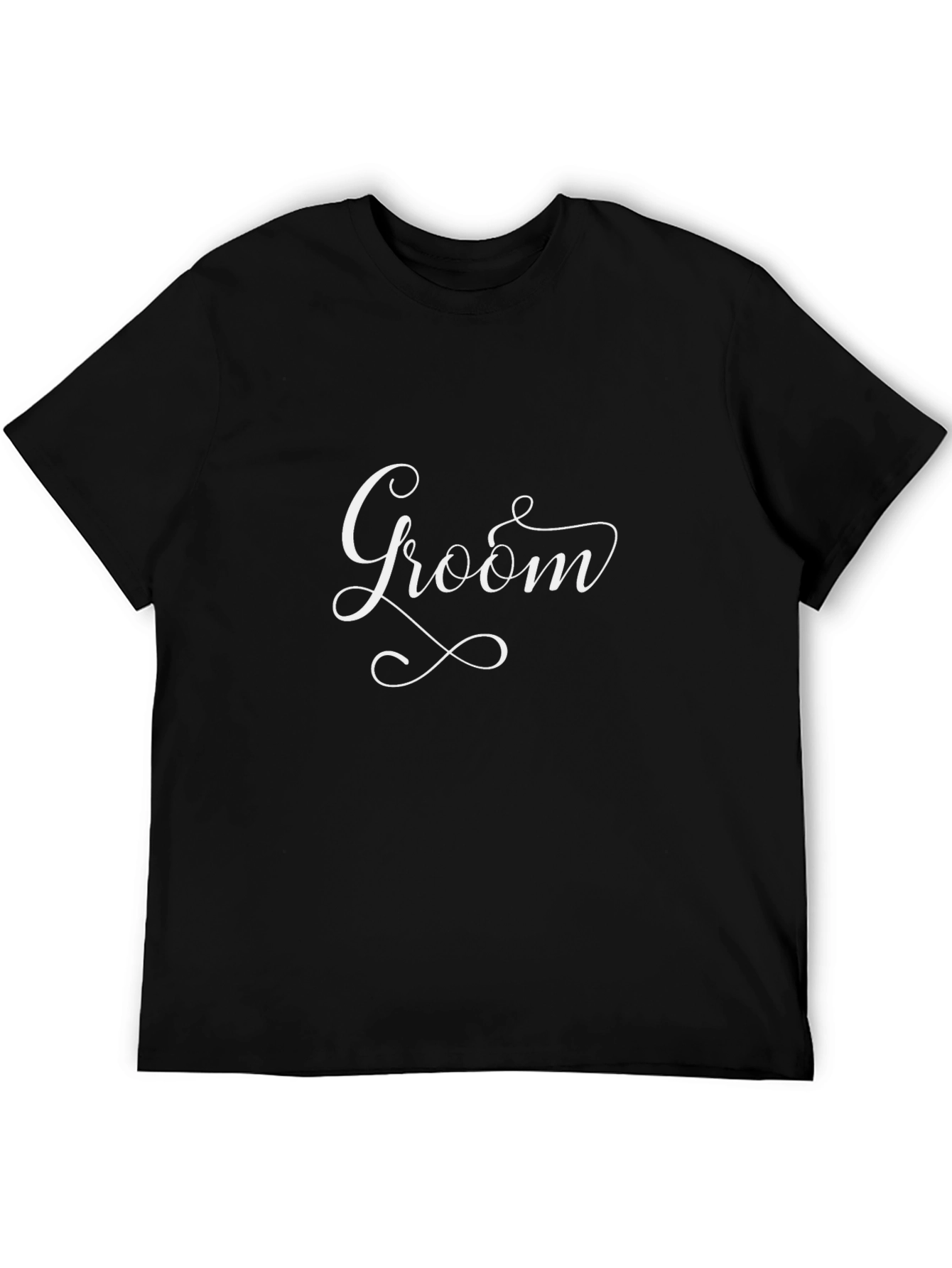 Groom Script Black T-Shirt