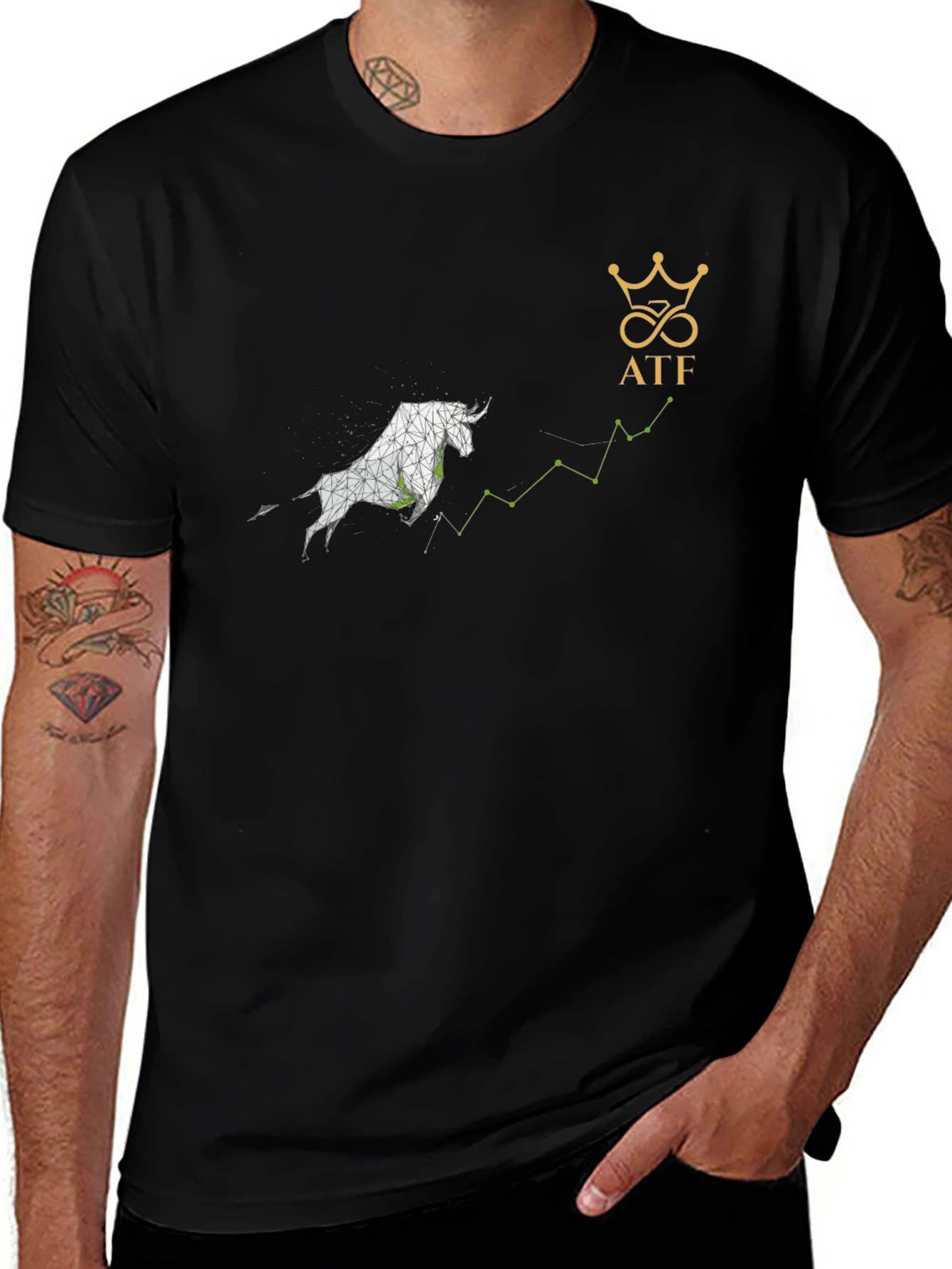 Bull Run Investment Tee - Black Graphic T-Shirt
