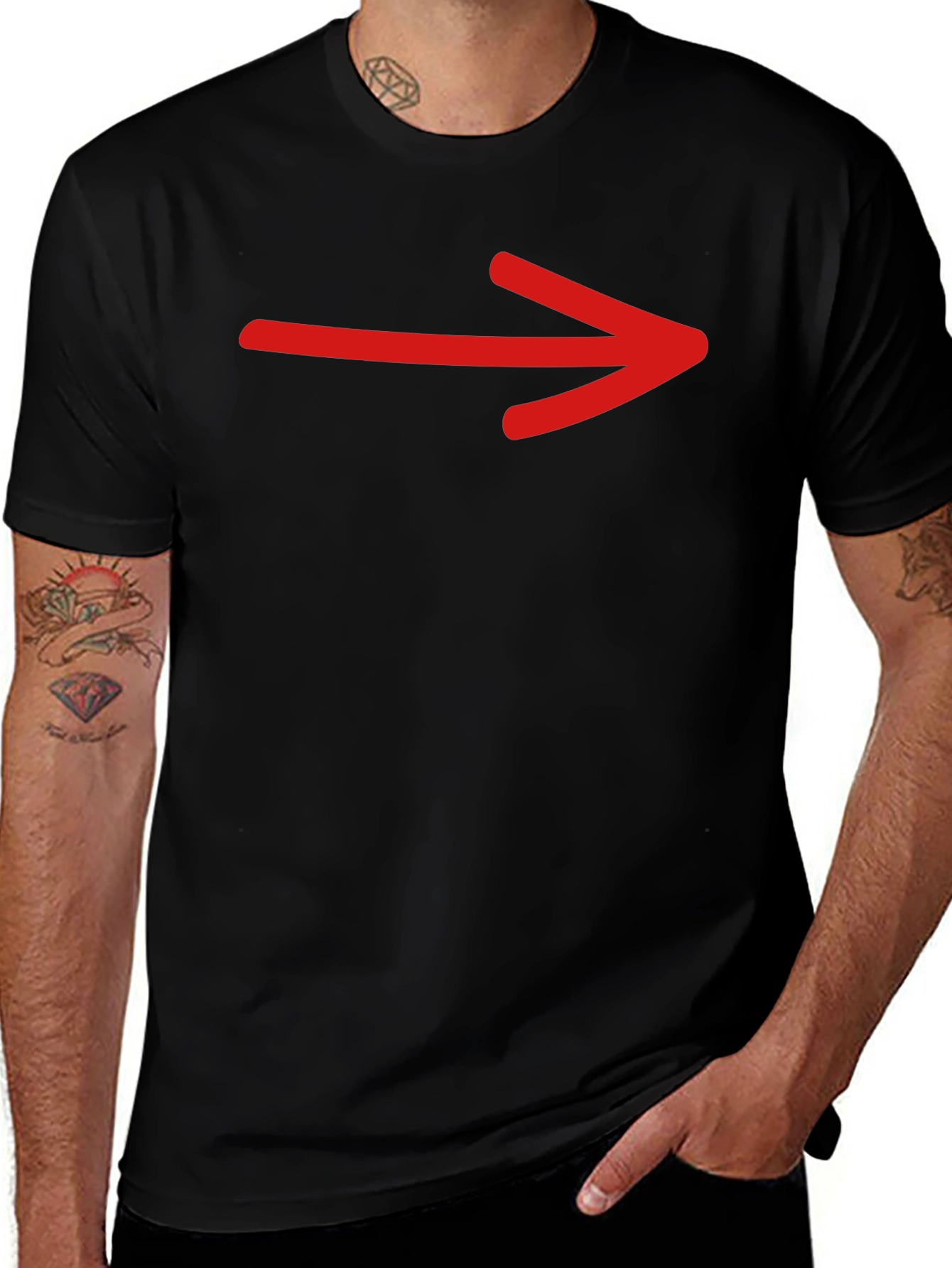 Arrow Graphic Tee - Modern Directional Style