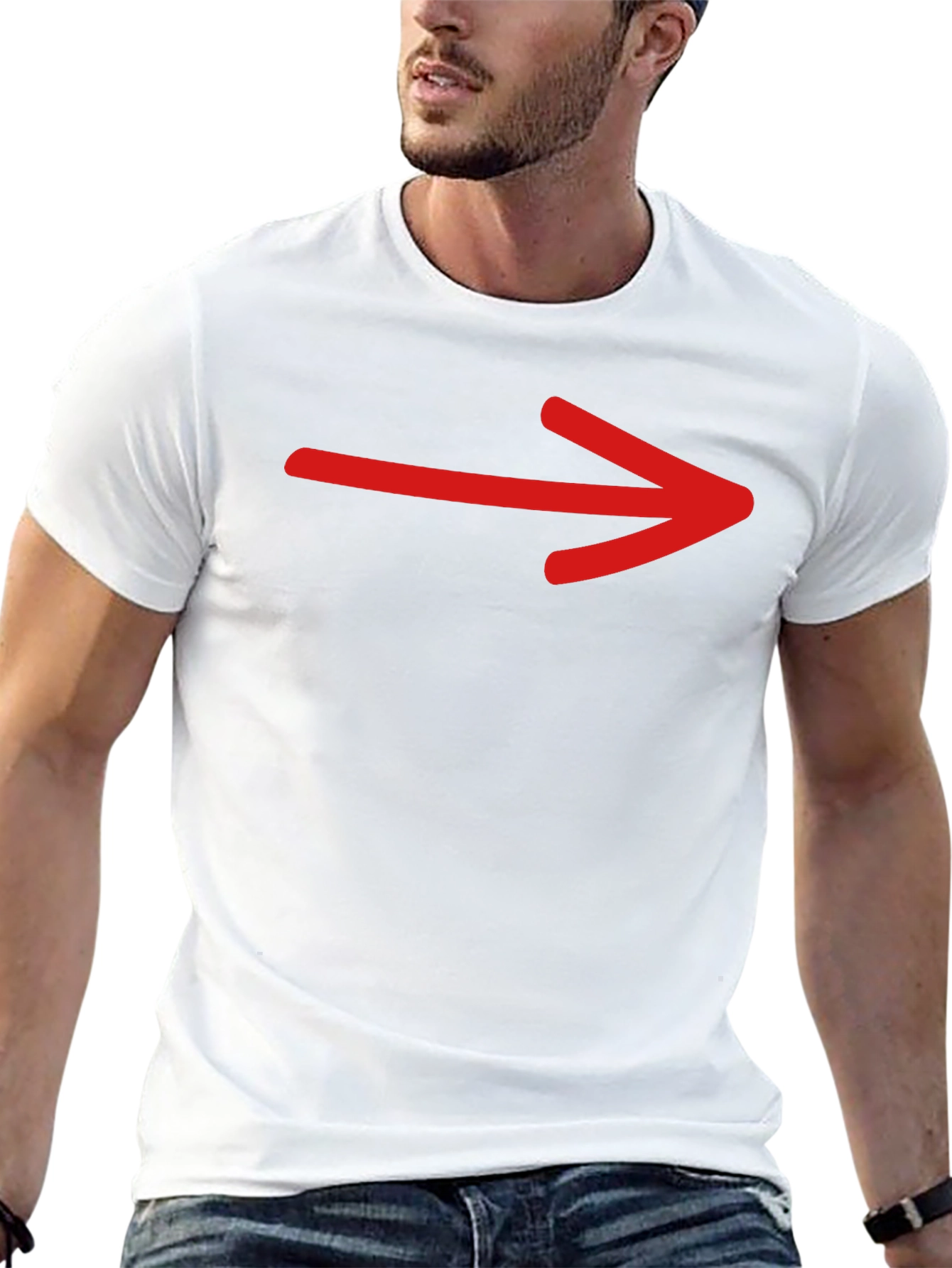 Arrow Graphic Tee - Modern Directional Style