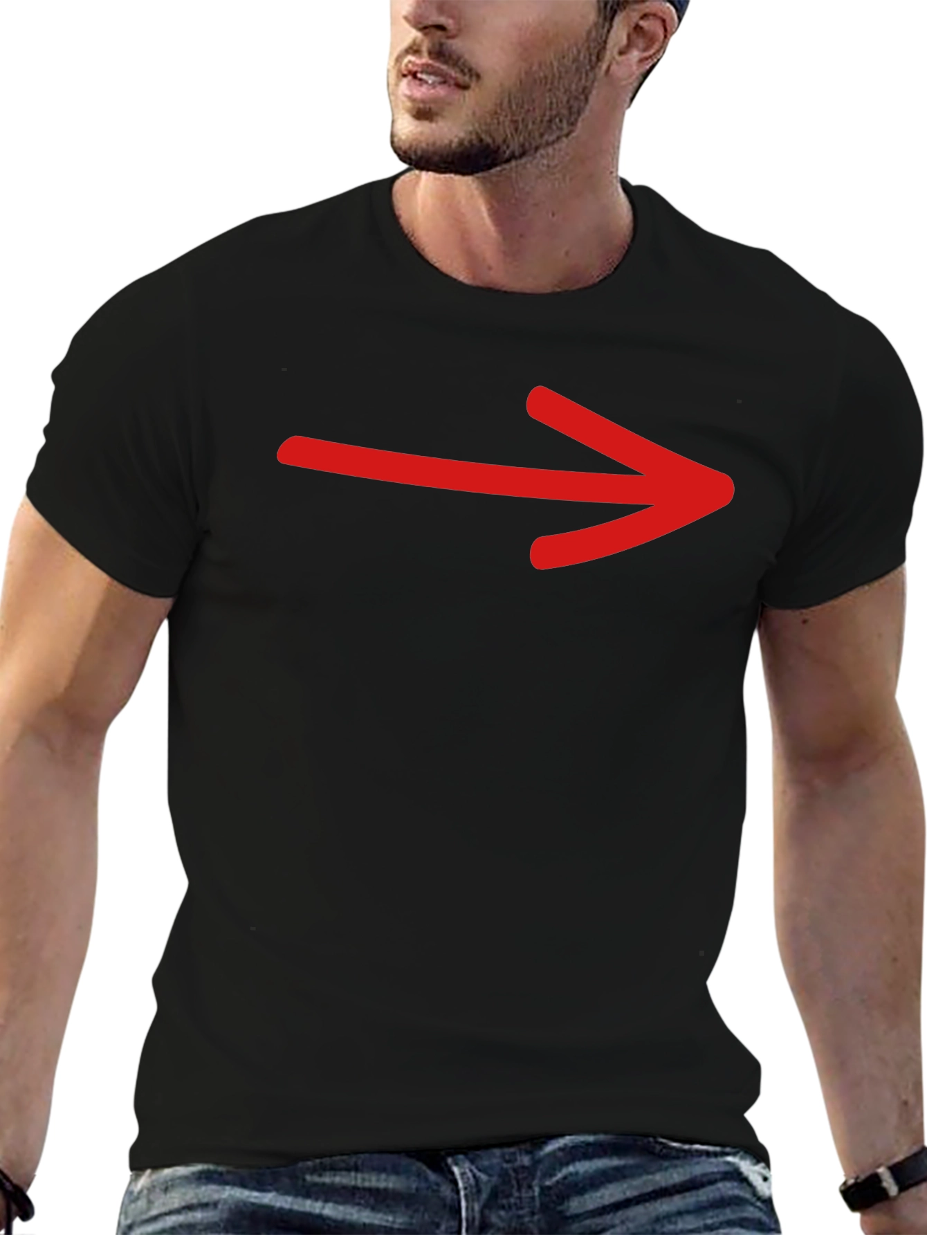 Arrow Graphic Tee - Modern Directional Style