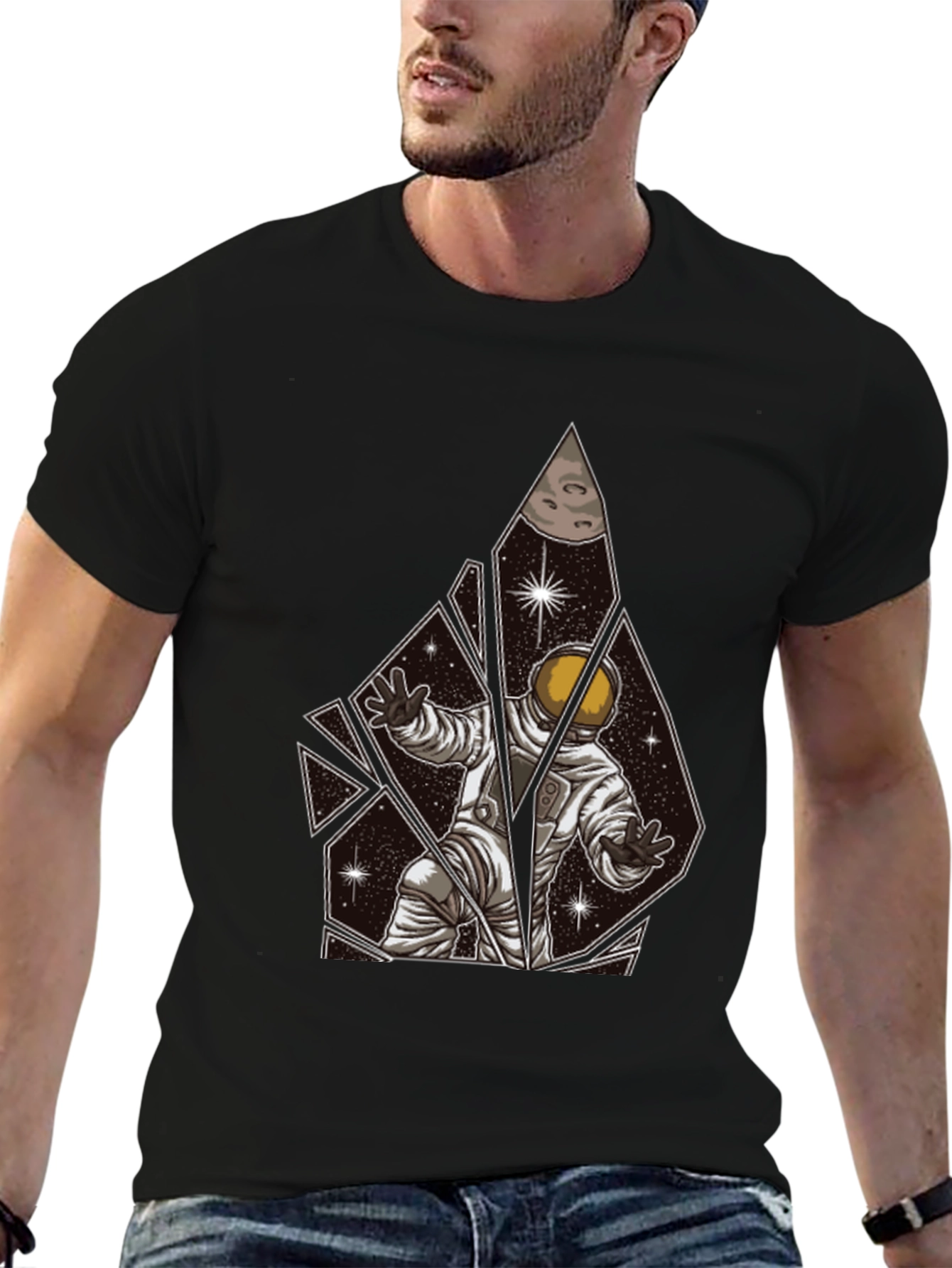Astronaut Shattered Space Graphic T-Shirt