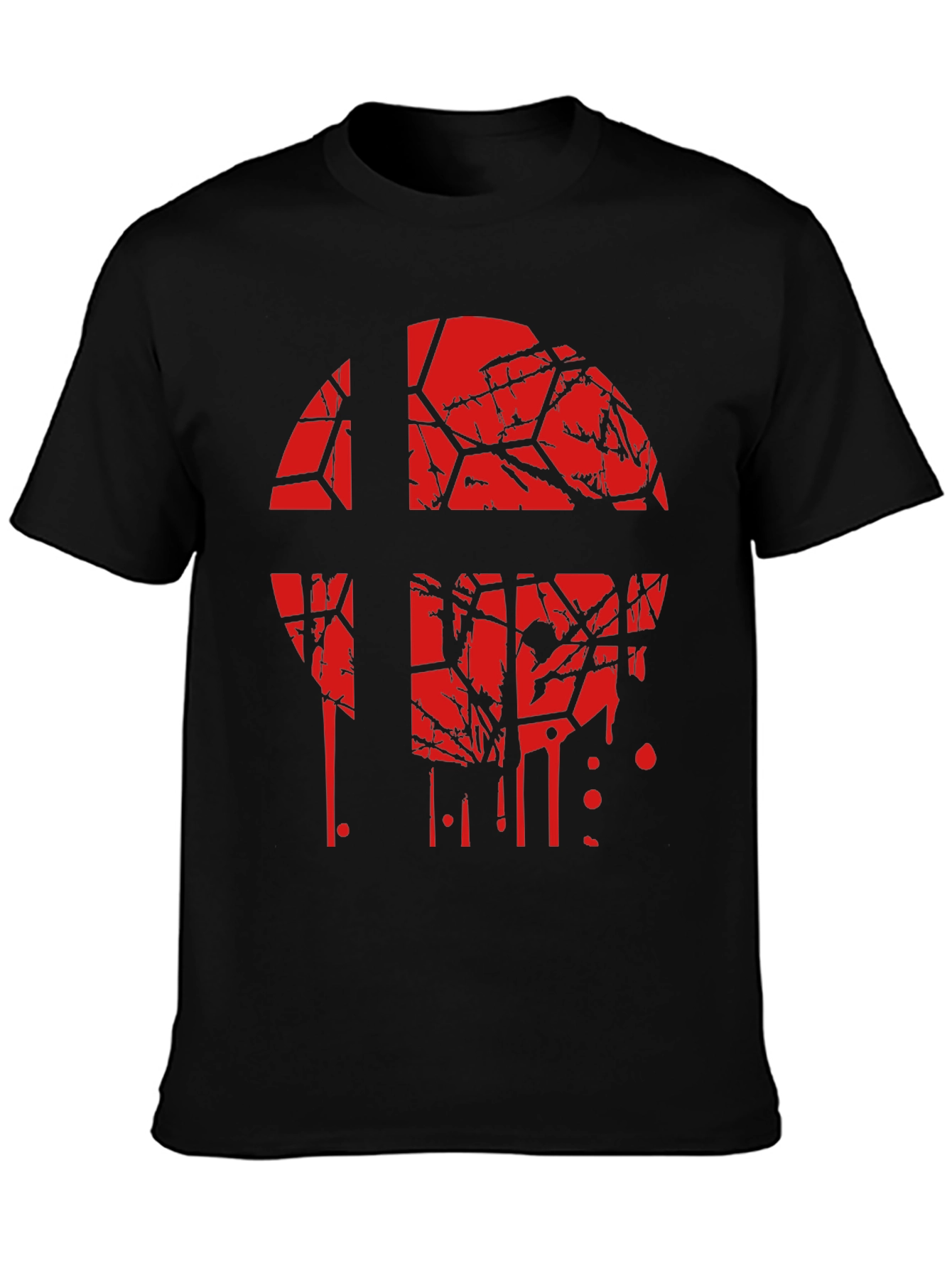 Smash Bros Shattered Logo Black T-Shirt