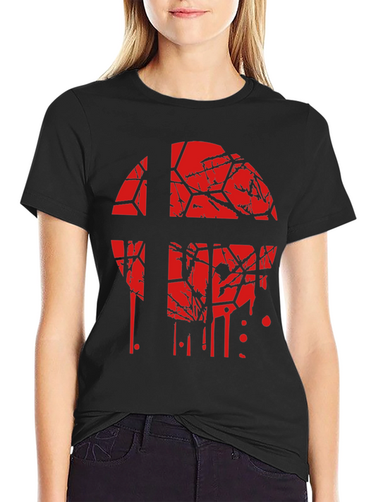 Smash Bros Shattered Logo Black T-Shirt