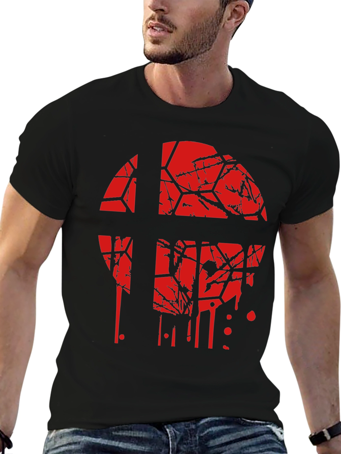 Smash Bros Shattered Logo Black T-Shirt