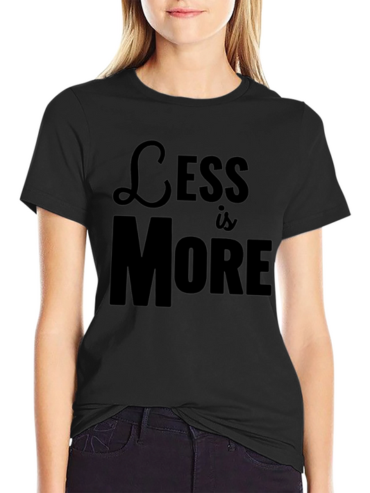 Less is More Black Graphic Tee