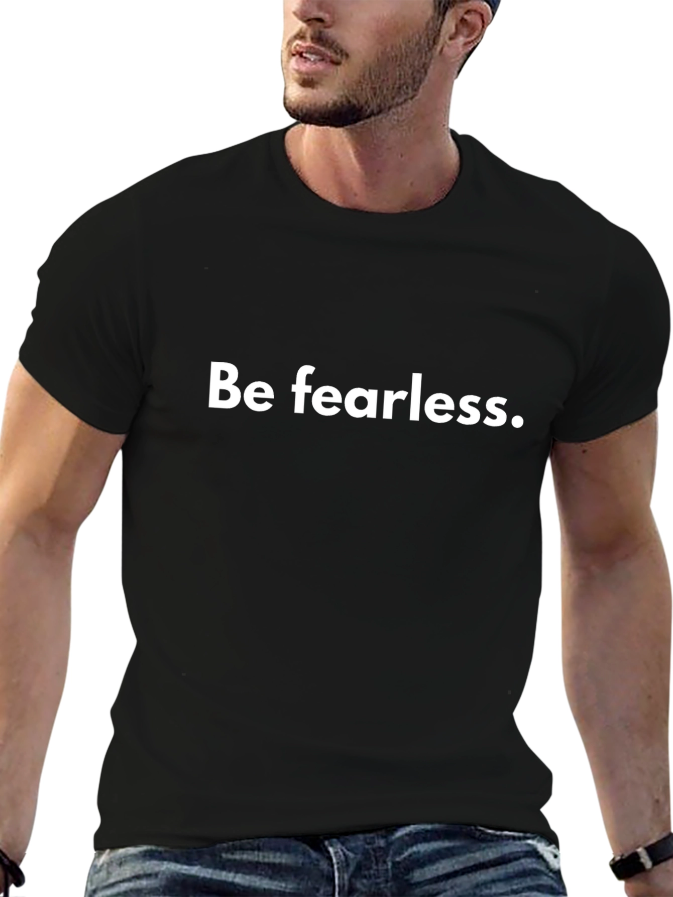 Be Fearless Black Graphic Tee