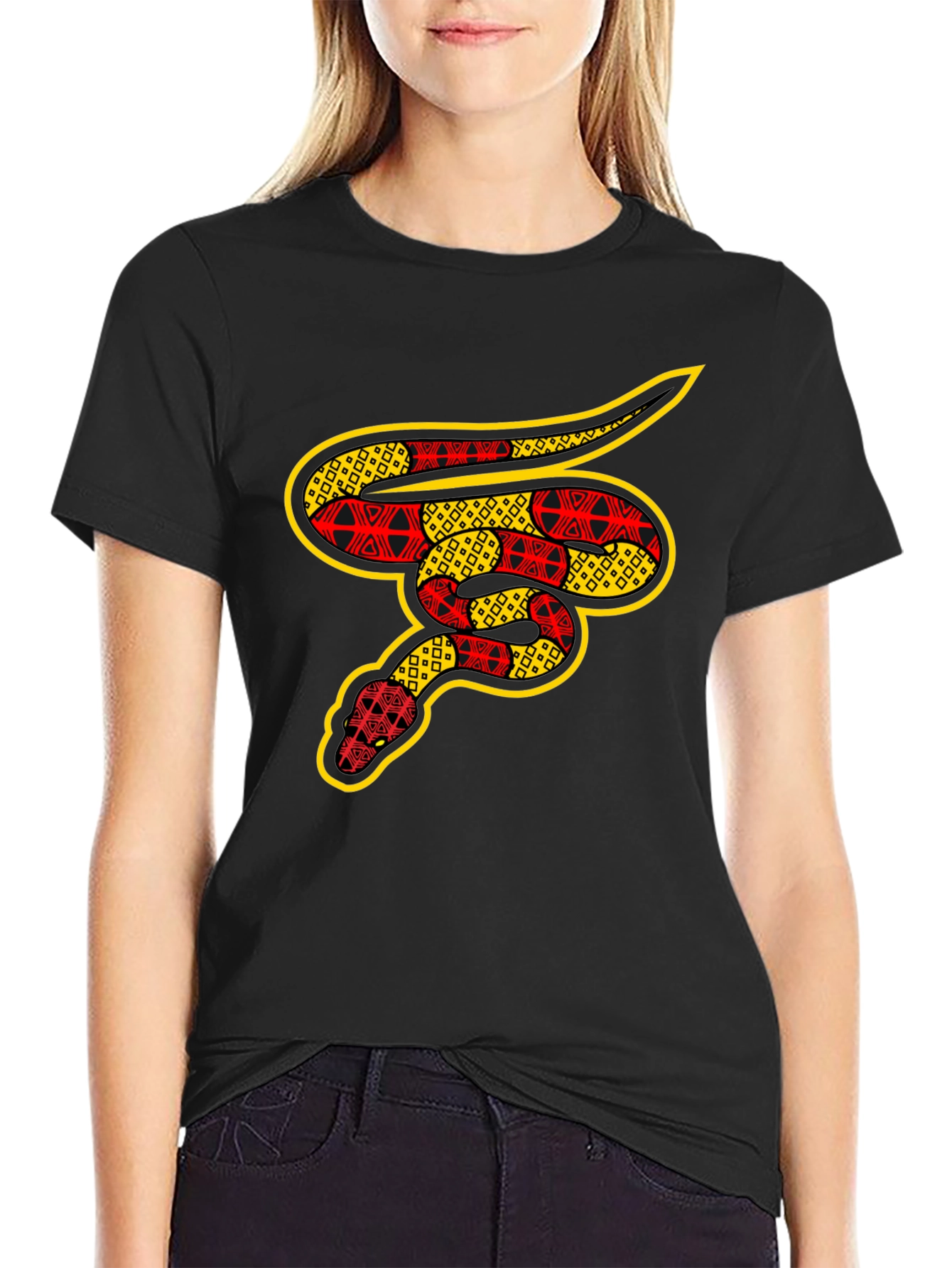 Patterned Snake Graphic T-Shirt