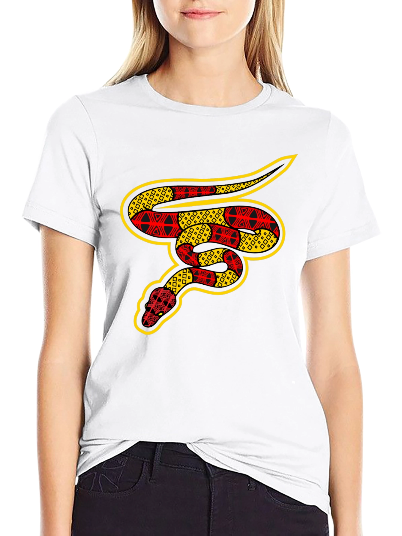 Patterned Snake Graphic T-Shirt