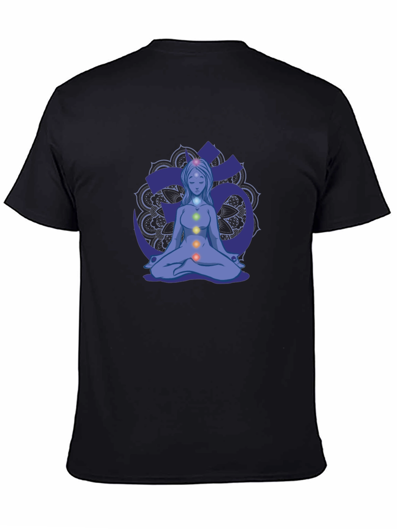 Chakra Meditation Graphic Tee - Black