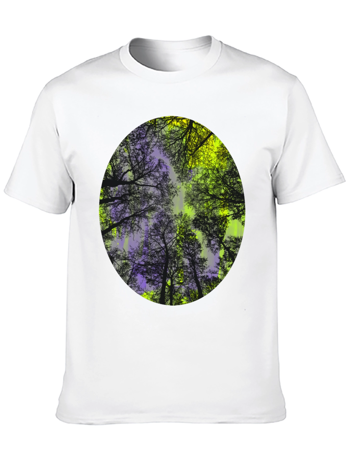 Nature Print Black T-Shirt