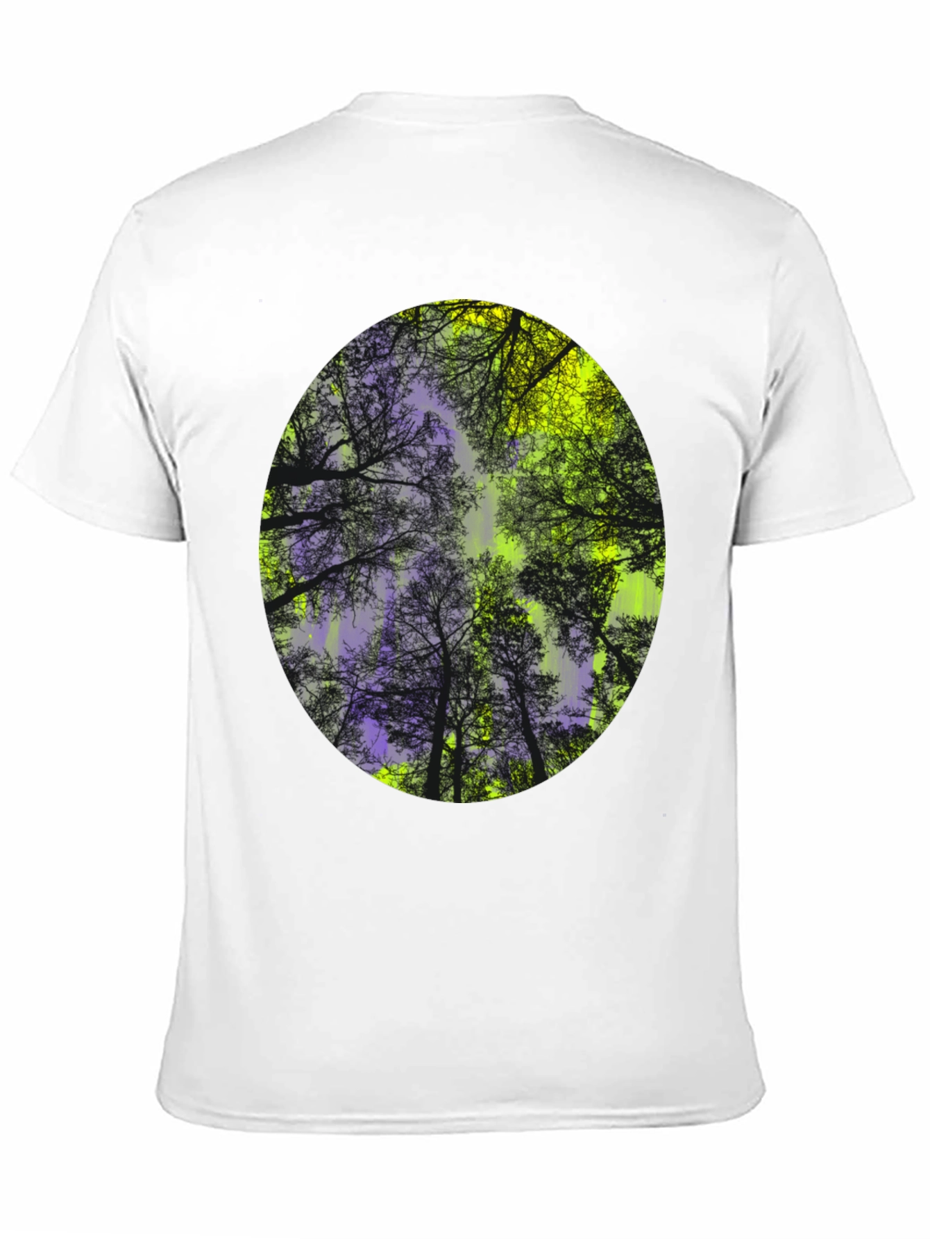 Nature Print Black T-Shirt