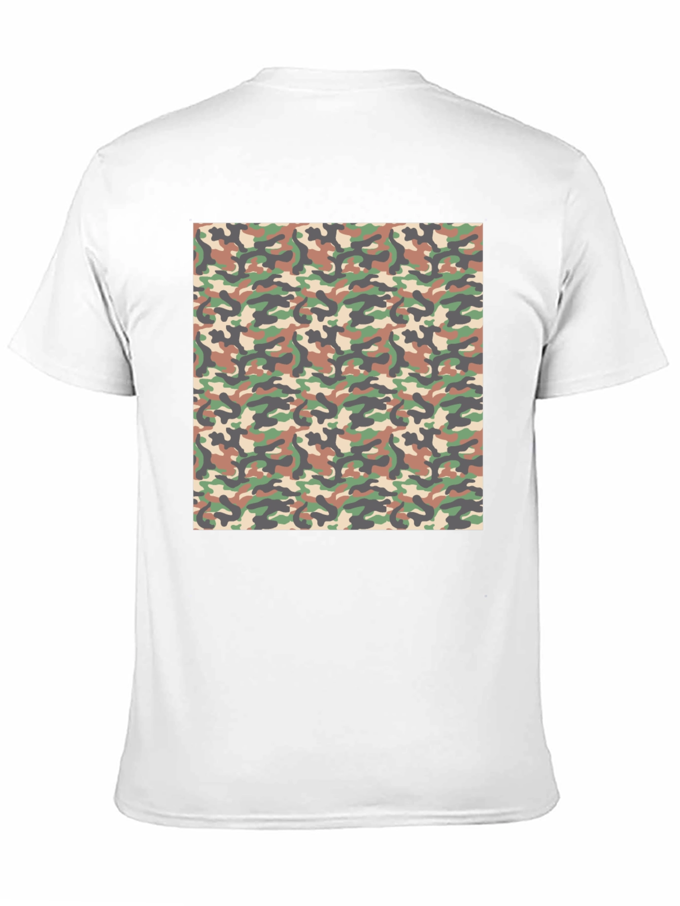 Camouflage Pattern Black T-Shirt