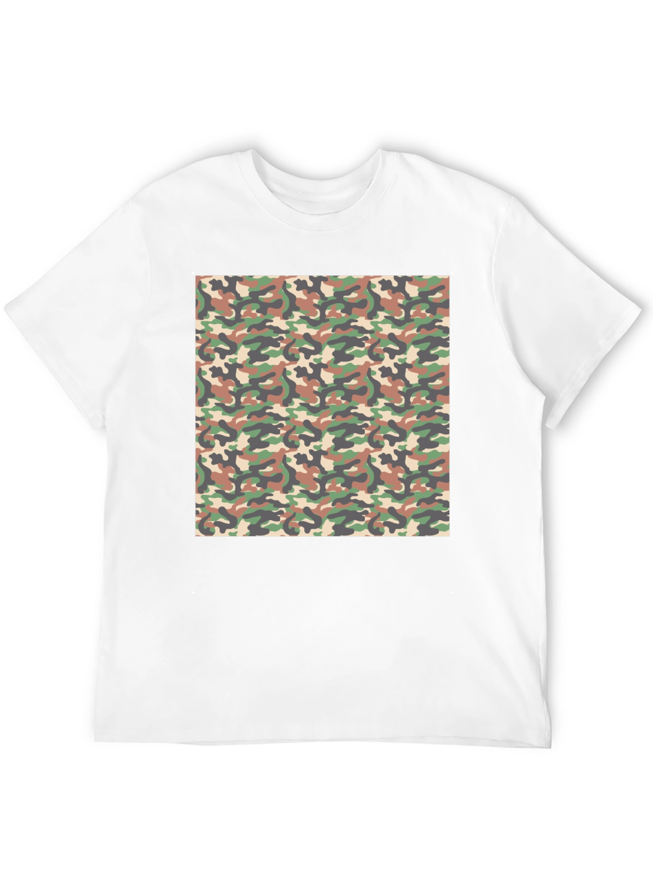 Camouflage Pattern Black T-Shirt