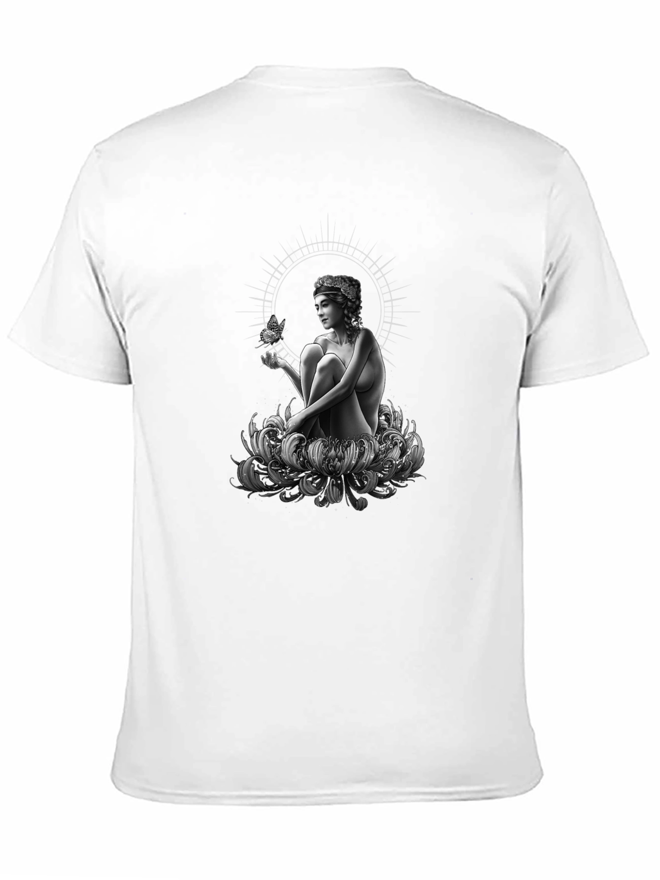 Enchanting Woman & Butterfly Graphic Tee