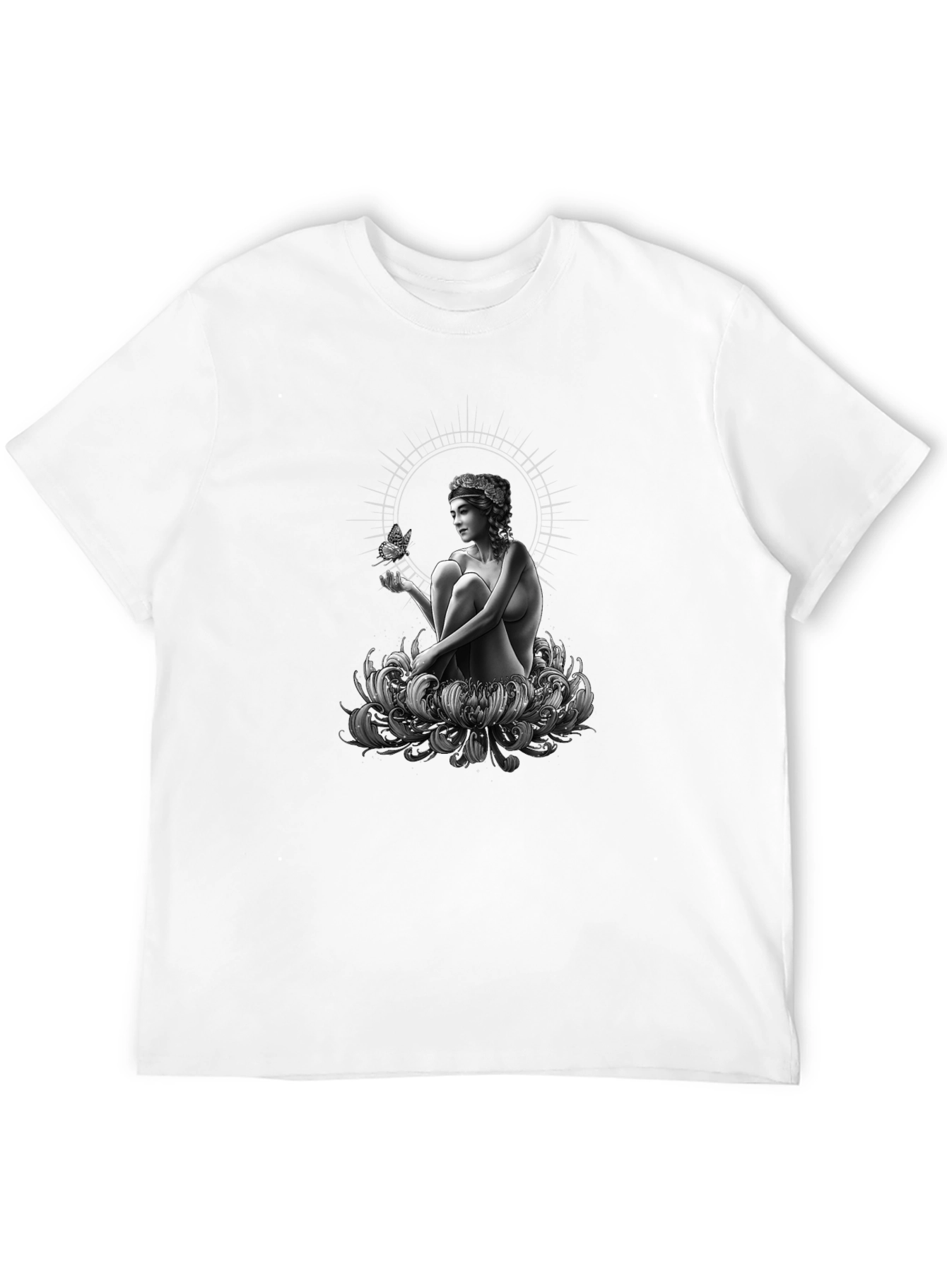 Enchanting Woman & Butterfly Graphic Tee