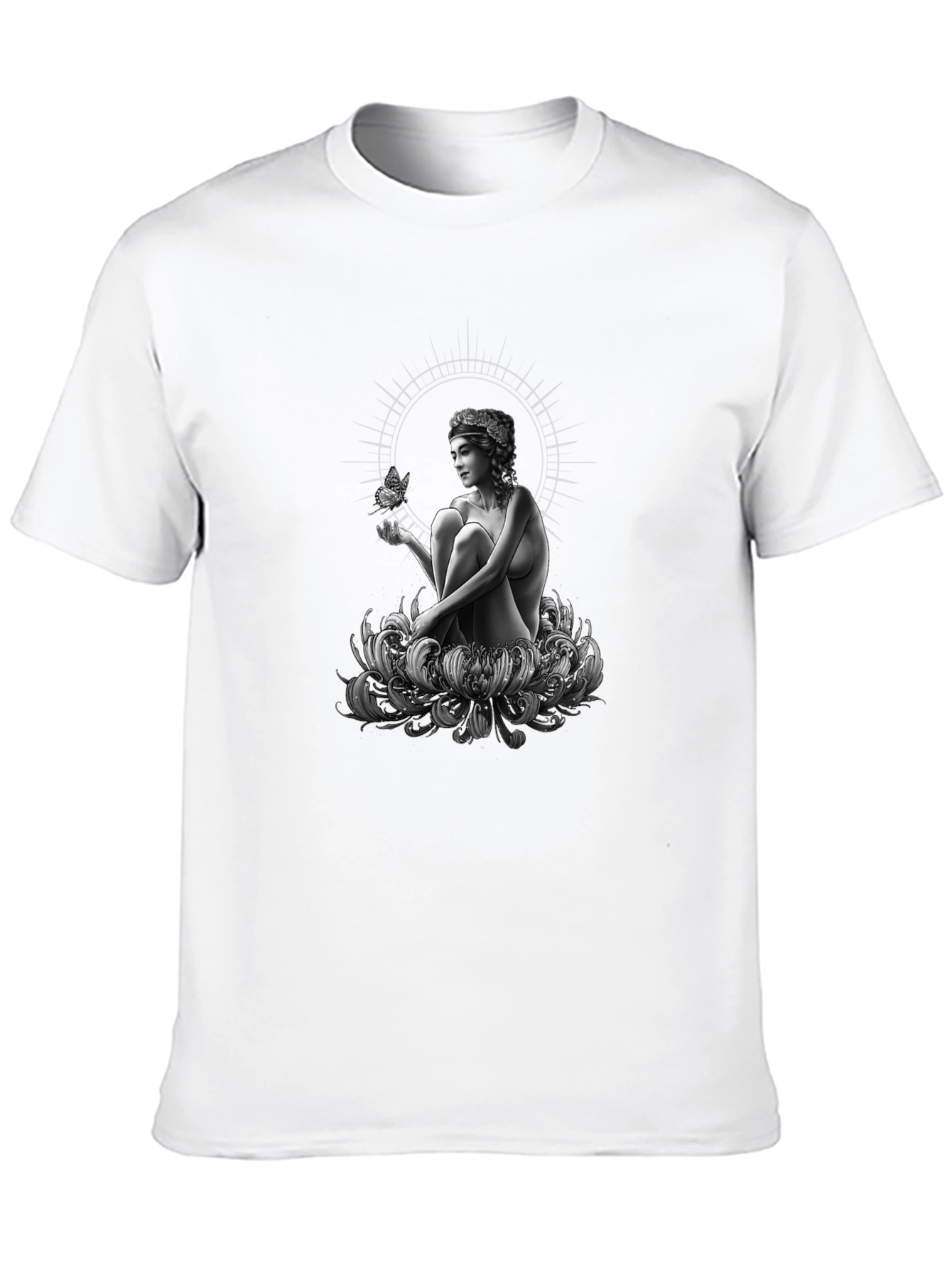 Enchanting Woman & Butterfly Graphic Tee