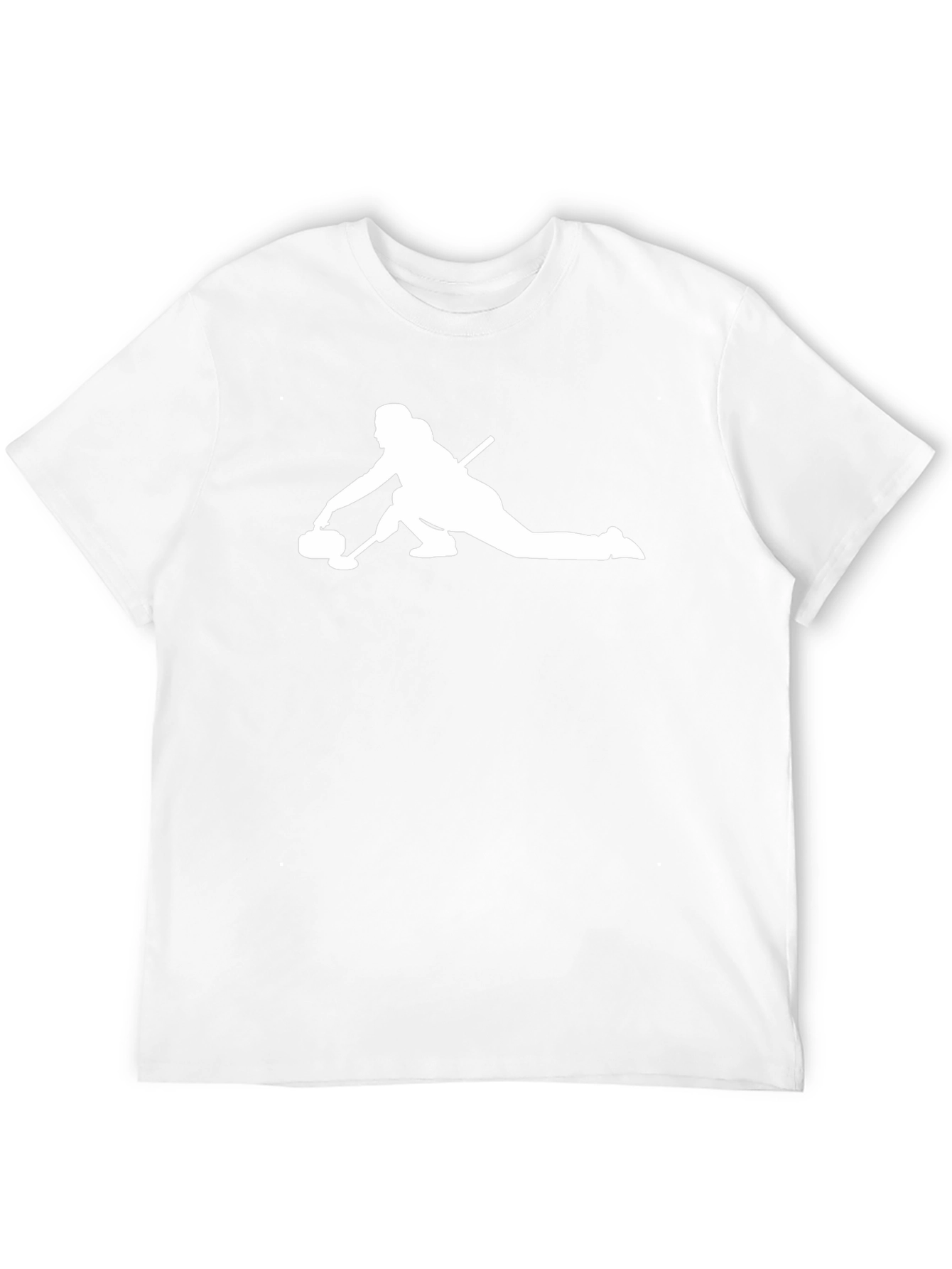 Curling Silhouette Graphic Tee - Black
