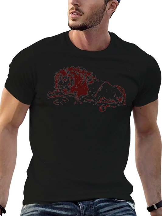 Dark Red Skateboard Tee - Classic Cool