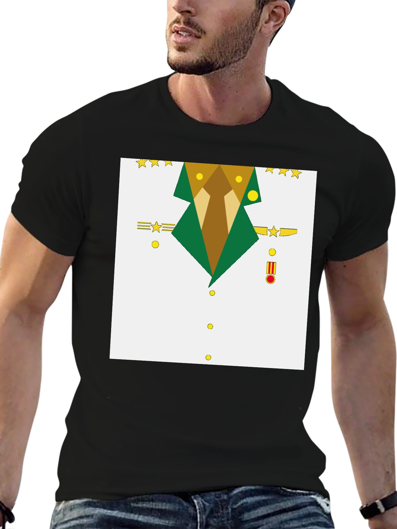 Geometric Military Uniform T-Shirt