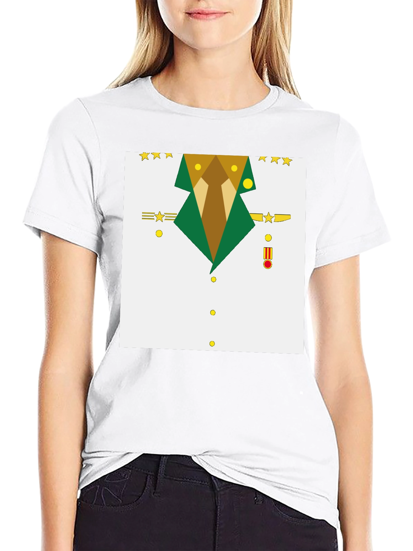 Geometric Military Uniform T-Shirt