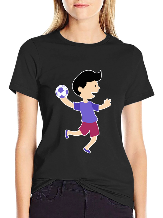 Fun Cartoon Boy T-Shirt - Black
