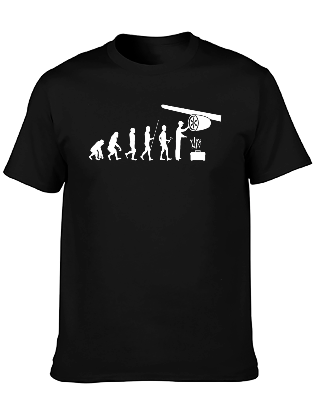 Evolution of a Pilot T-Shirt - Black Cotton Tee