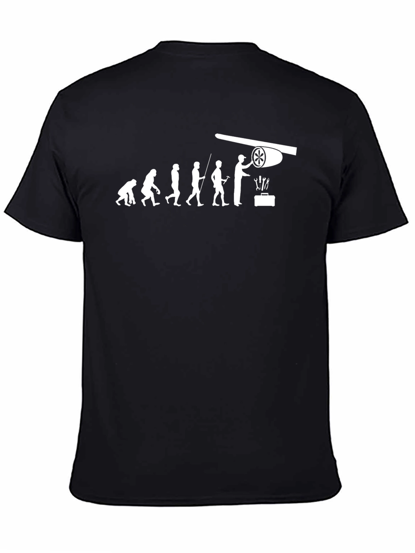 Evolution of a Pilot T-Shirt - Black Cotton Tee